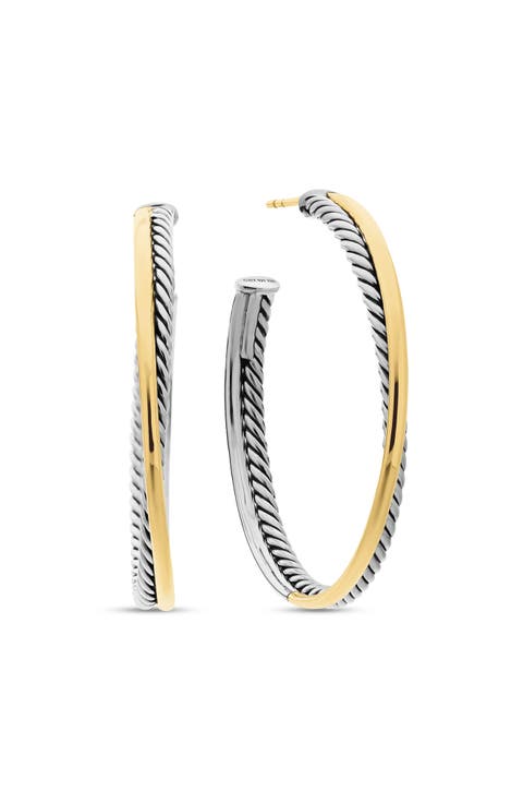 Crossover® XL Hoop Earrings with 18K Yellow Gold