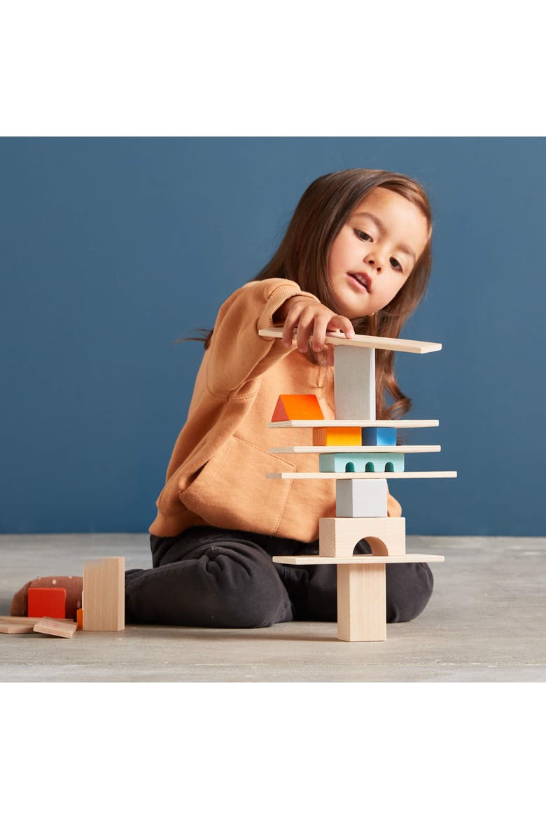 Colored Wooden Building Blocks - 85 Piece Set, Alternate, color, Multi