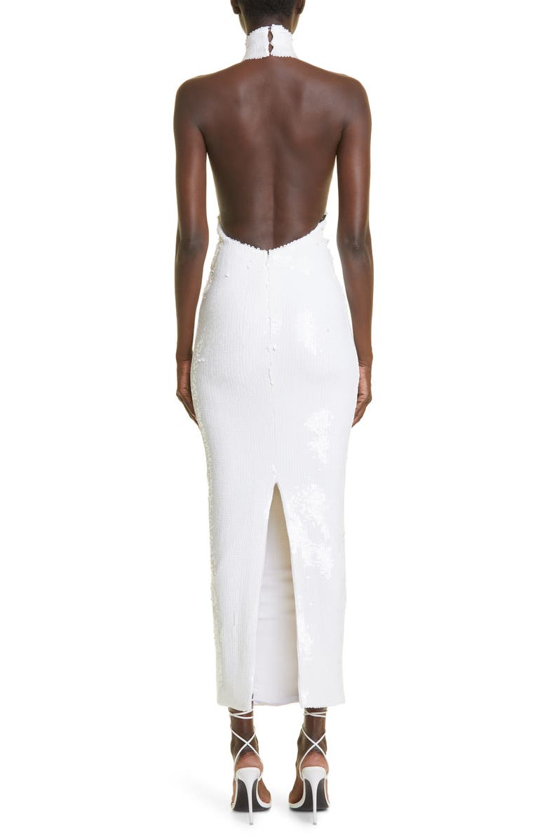 LaQuan Smith Sequin Mock Neck Column Gown, Alternate, color,