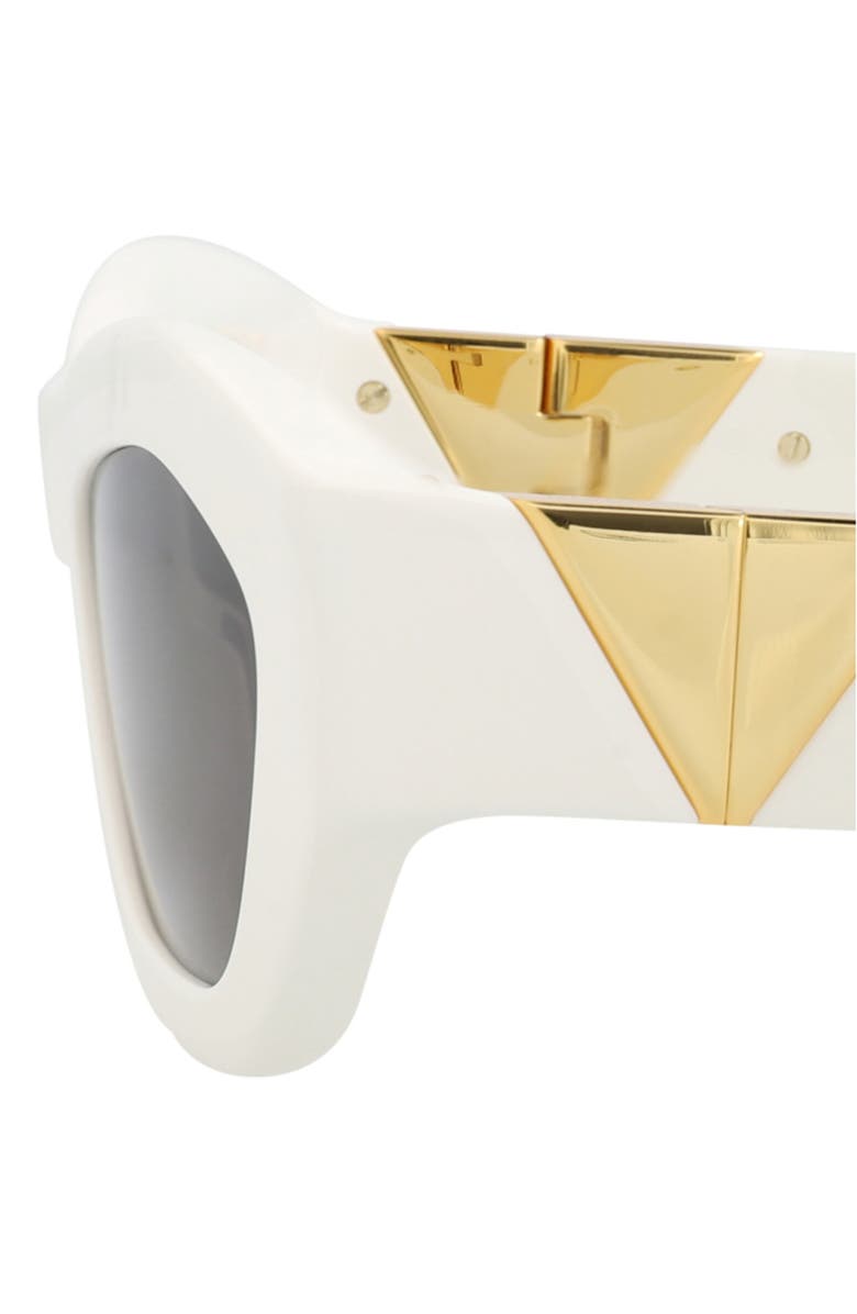 Bottega Veneta Sunglasses, Alternate, color, White White Grey