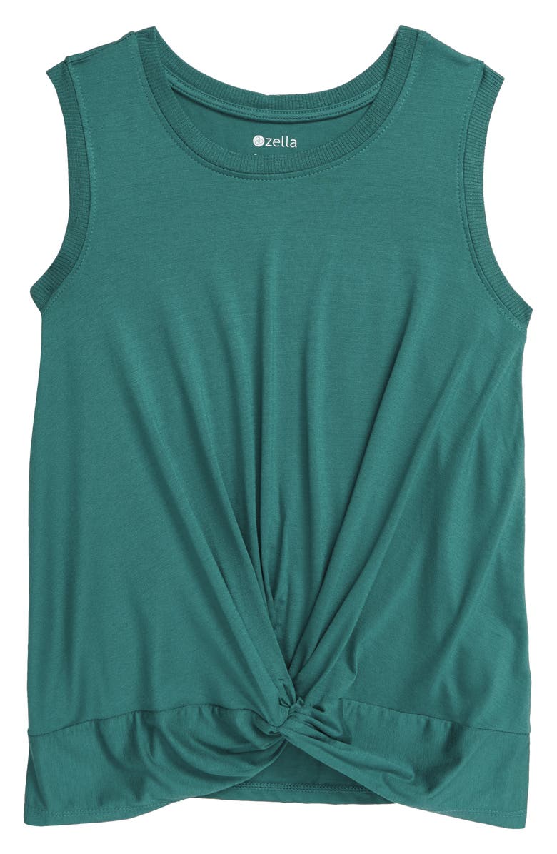 Zella Girl Kids' Twist Front Tank, Main, color, 