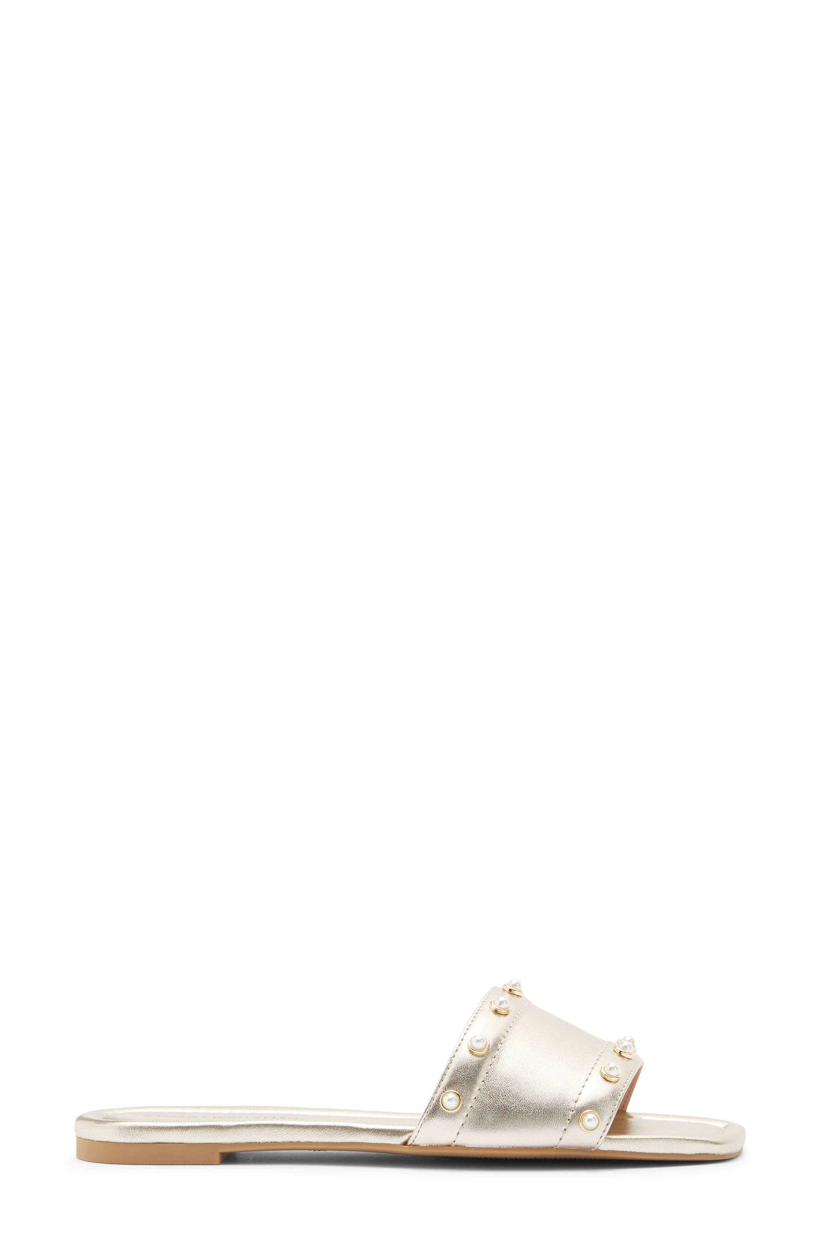 Pearl Slide Sandal, Alternate, color, PLATINO
