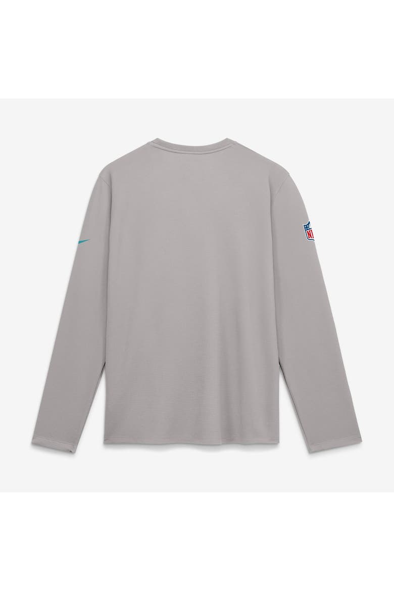 Men's Nike  Gray Miami Dolphins Sideline Coaches UV Dri-FIT Long Sleeve Shirt, Alternate, color, Gray