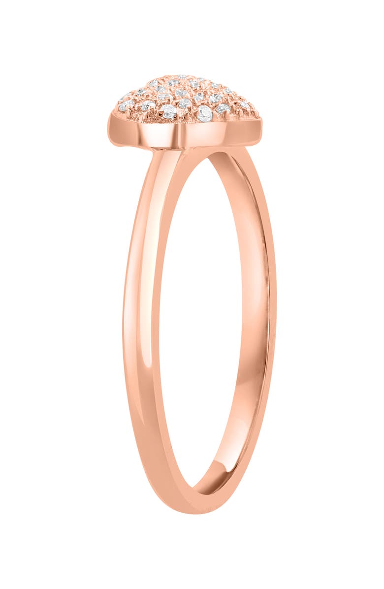 EFFY Diamond Pavé Heart Ring - 0.11ctw, Alternate, color, Rose Gold/ Diamond