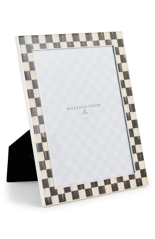 Mackenzie-childs Mackenzie Childs Courtly Check Silver Plate 8 X 10-inch Picture Frame In Multi