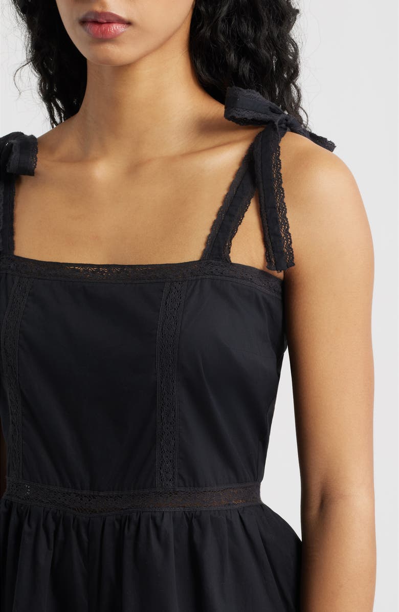 Faithfull the Brand Emilia Cotton Romper, Alternate, color, Fresco Lace Black