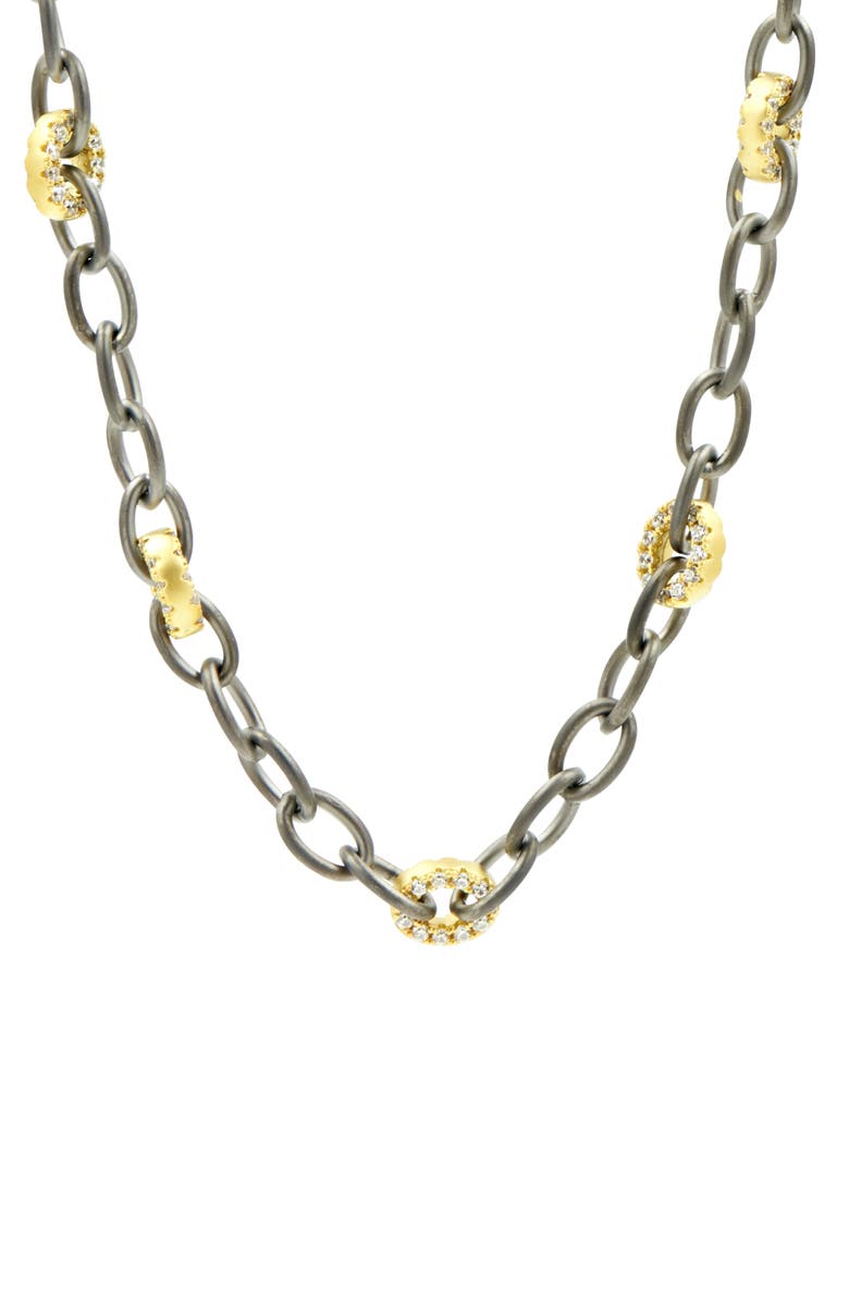 FREIDA ROTHMAN Cubic Zirconia Pavé Link Chain Necklace, Alternate, color,