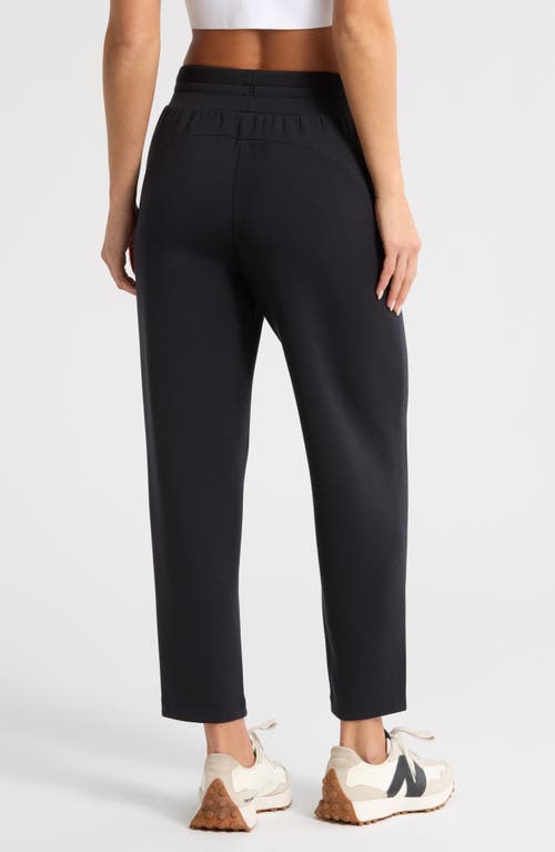 Shop Zella Ultra Soft Knit High Waist Ankle Pants In Black