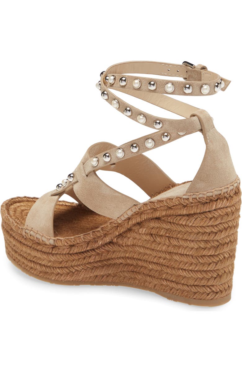 Jimmy Choo Danica Studded Espadrille Wedge Sandal, Alternate, color,