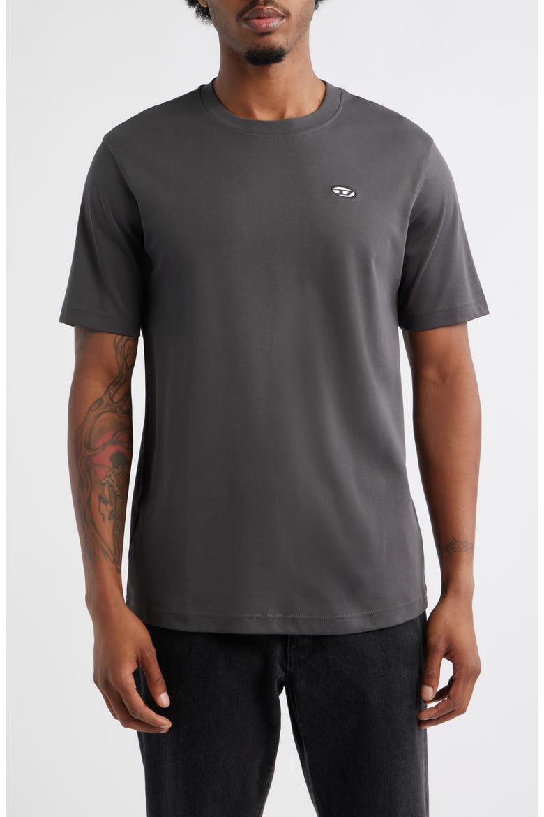 Ovel-D Patch T-Shirt, Main, color, GREY
