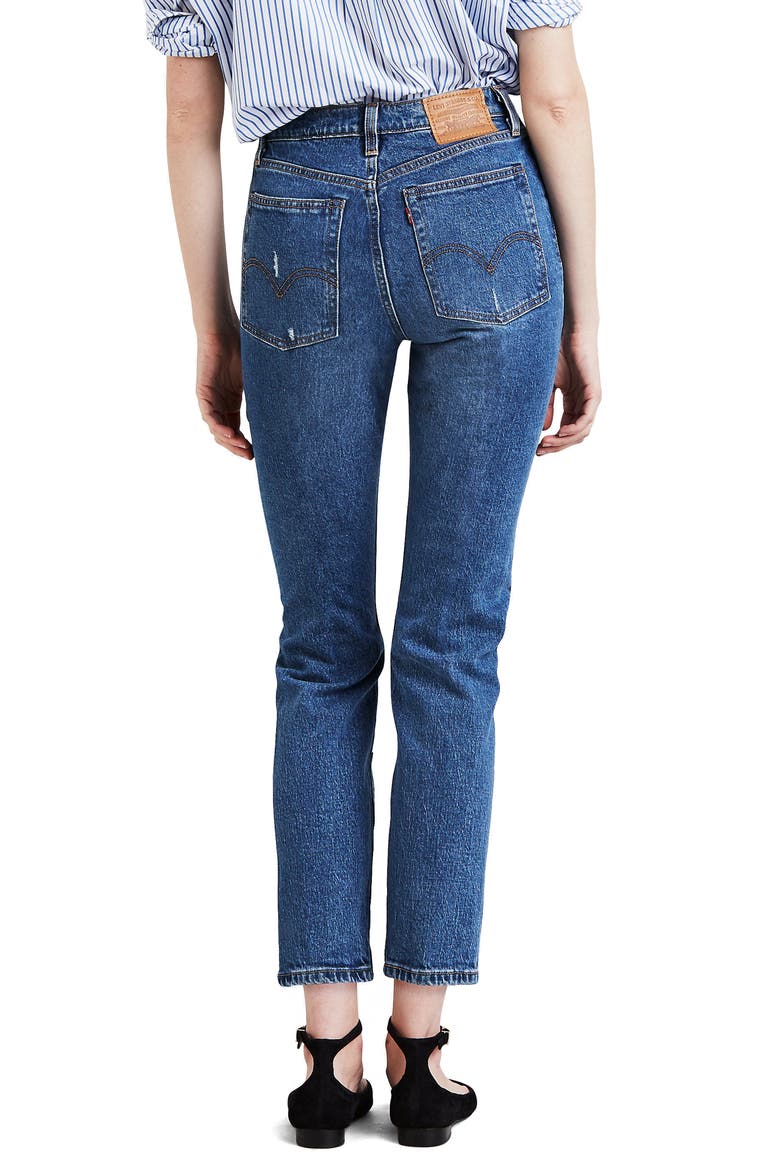 Levi's® Wedgie Icon Fit Ripped High Waist Ankle Jeans, Alternate, color, HIGHER LOVE