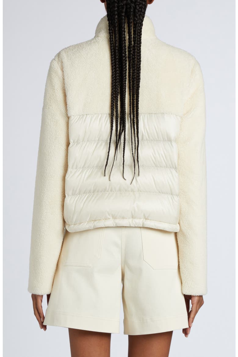 Polignac Teddy & Quilted Nylon Down Jacket, Alternate, color, SILK WHITE