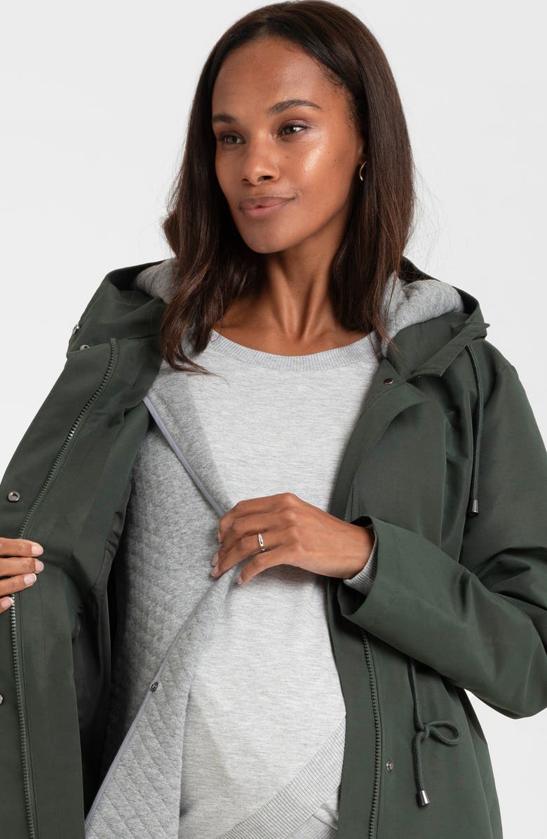 Seraphine Showerproof Maternity & Babywearing Parka, Alternate, color, 