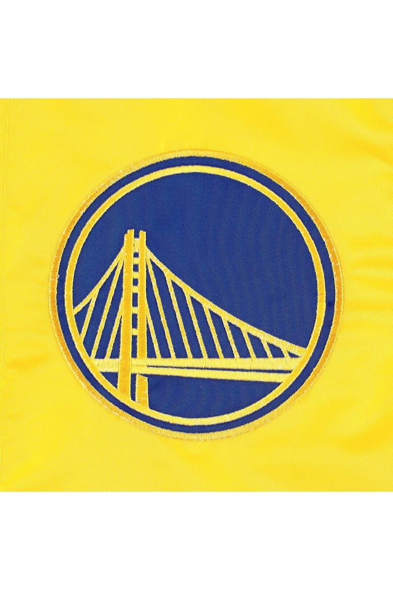 Men's Starter Gold Golden State Warriors Slider Satin Full-Snap Varsity Jacket, Alternate, color, Gold