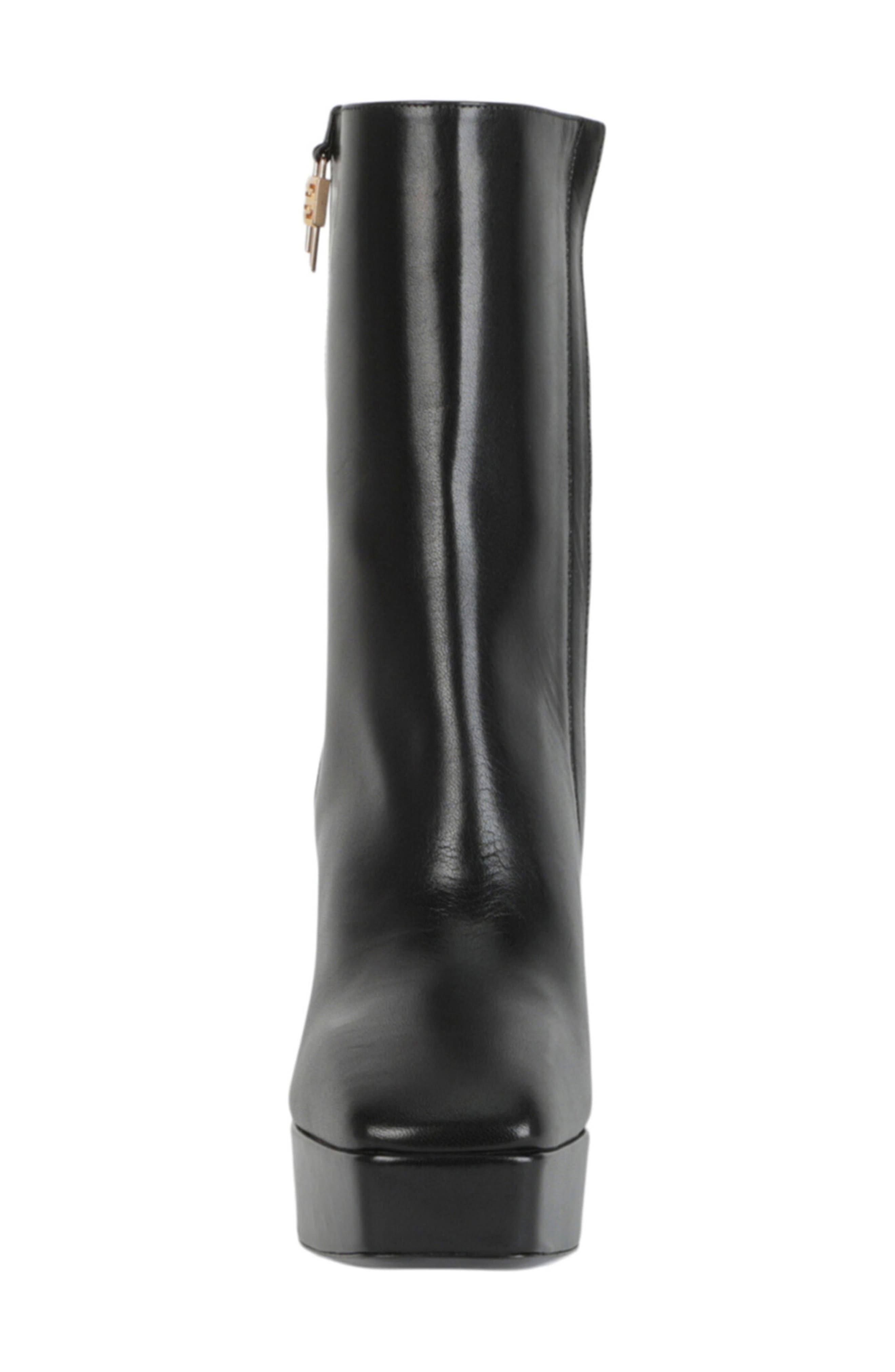 Givenchy G Lock Platform Leather Boot, Alternate, color, 