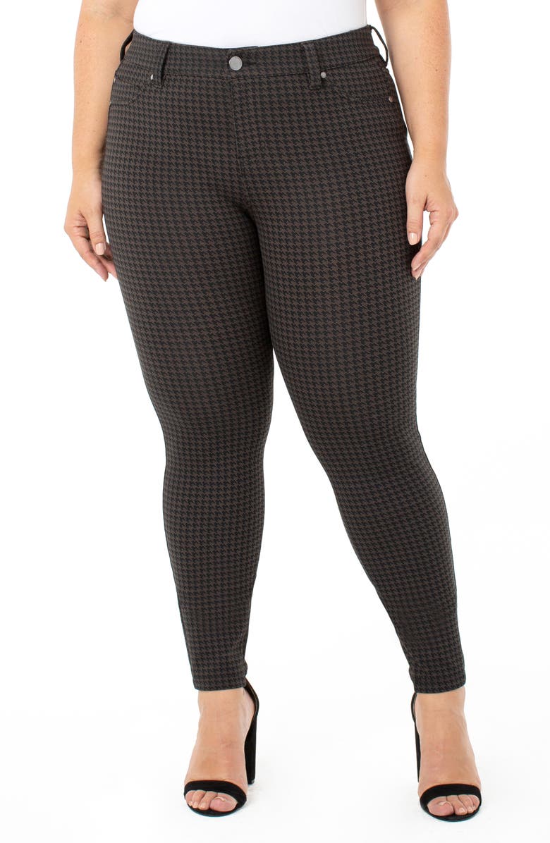 Liverpool Madonna Houndstooth Check Skinny Pants, Main, color,