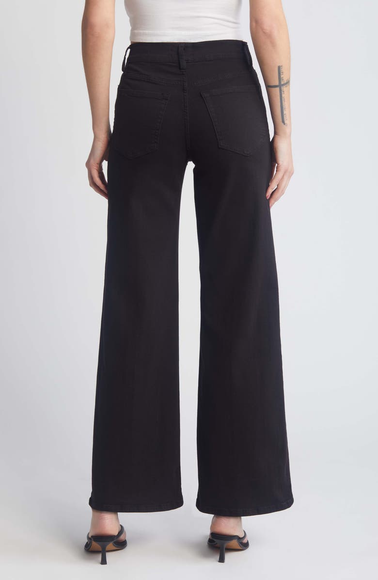 FRAME Le Slim Palazzo High Waist Wide Leg Jeans, Alternate, color, Black