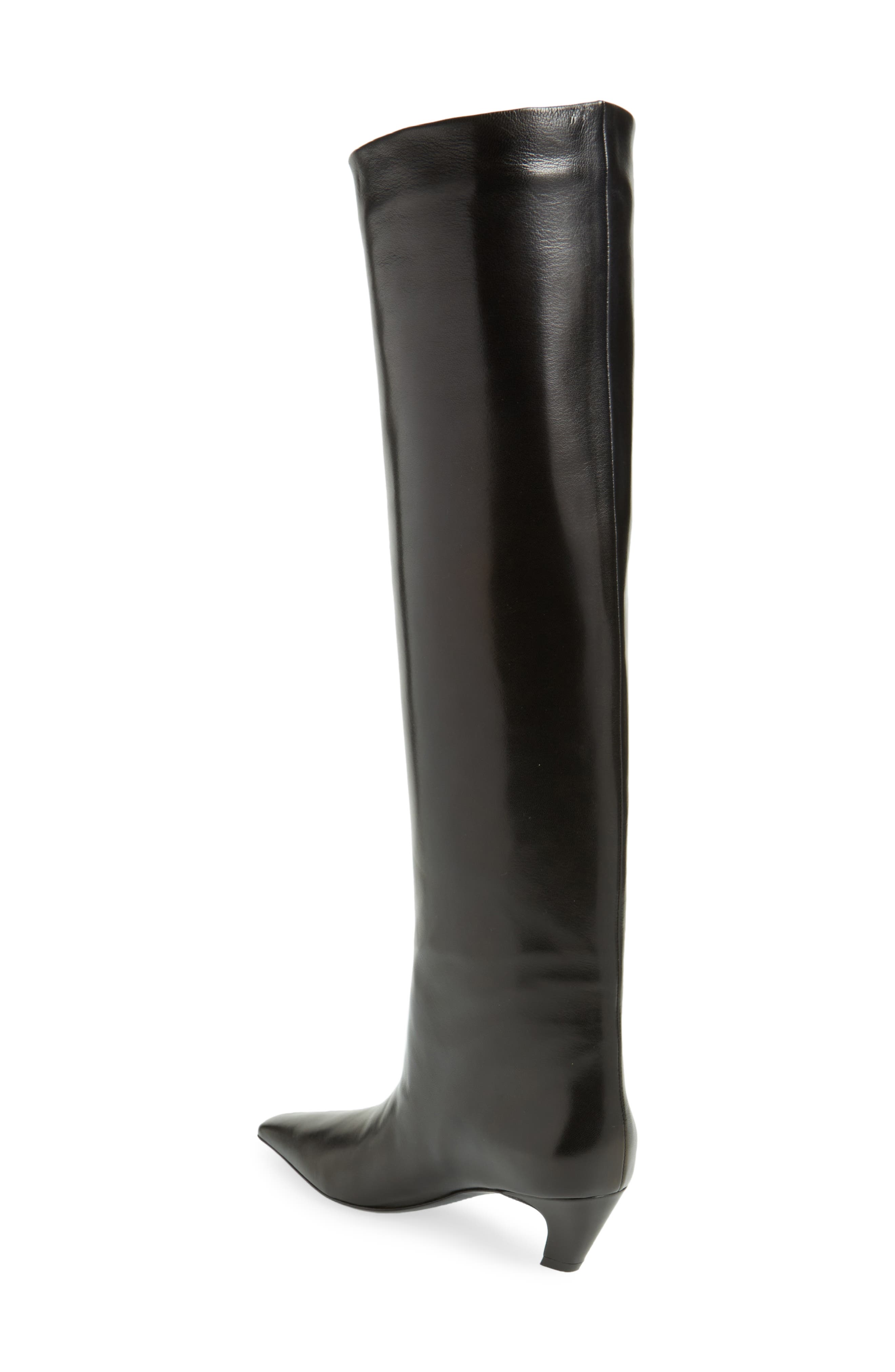 Khaite Davis Knee High Boot, Alternate, color, Black