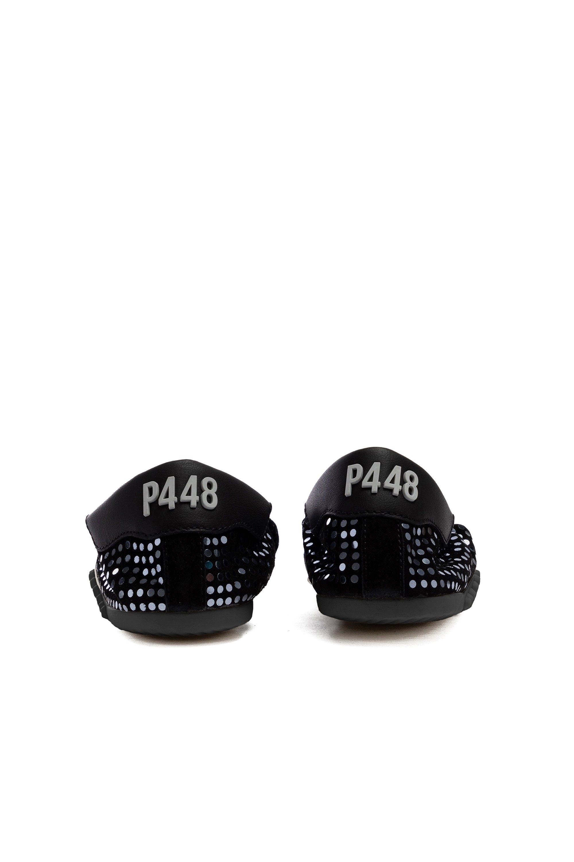 P448 Stella Paillettes Ballet Flat, Alternate, color, Black/Silver