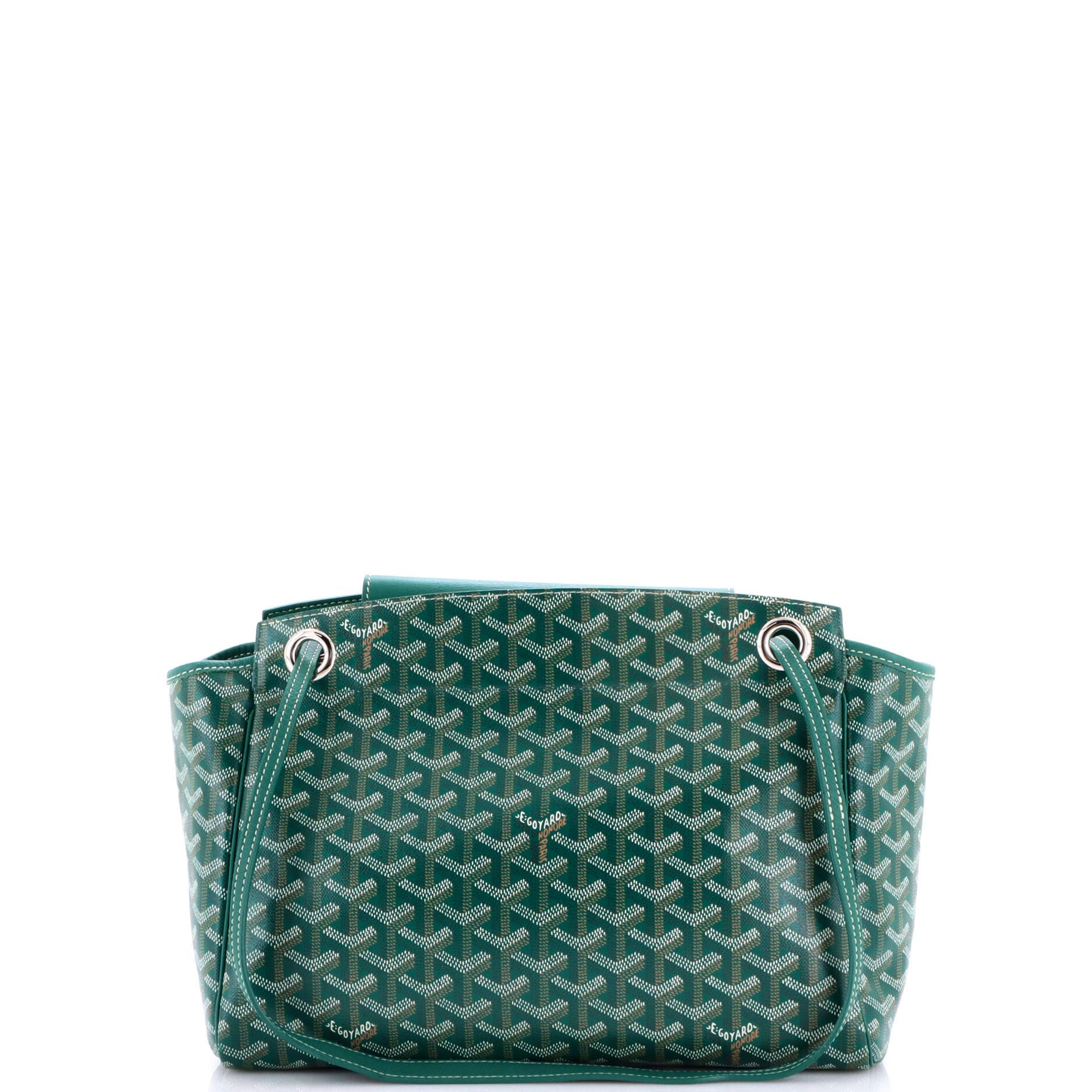 Pre-Owned Goyard Rouette Bag Coated Canvas PM, Alternate, color, Green