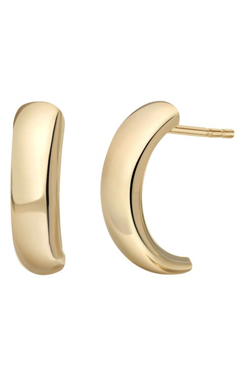 14K Gold J-Hoop Earrings (Nordstrom Exclusive)