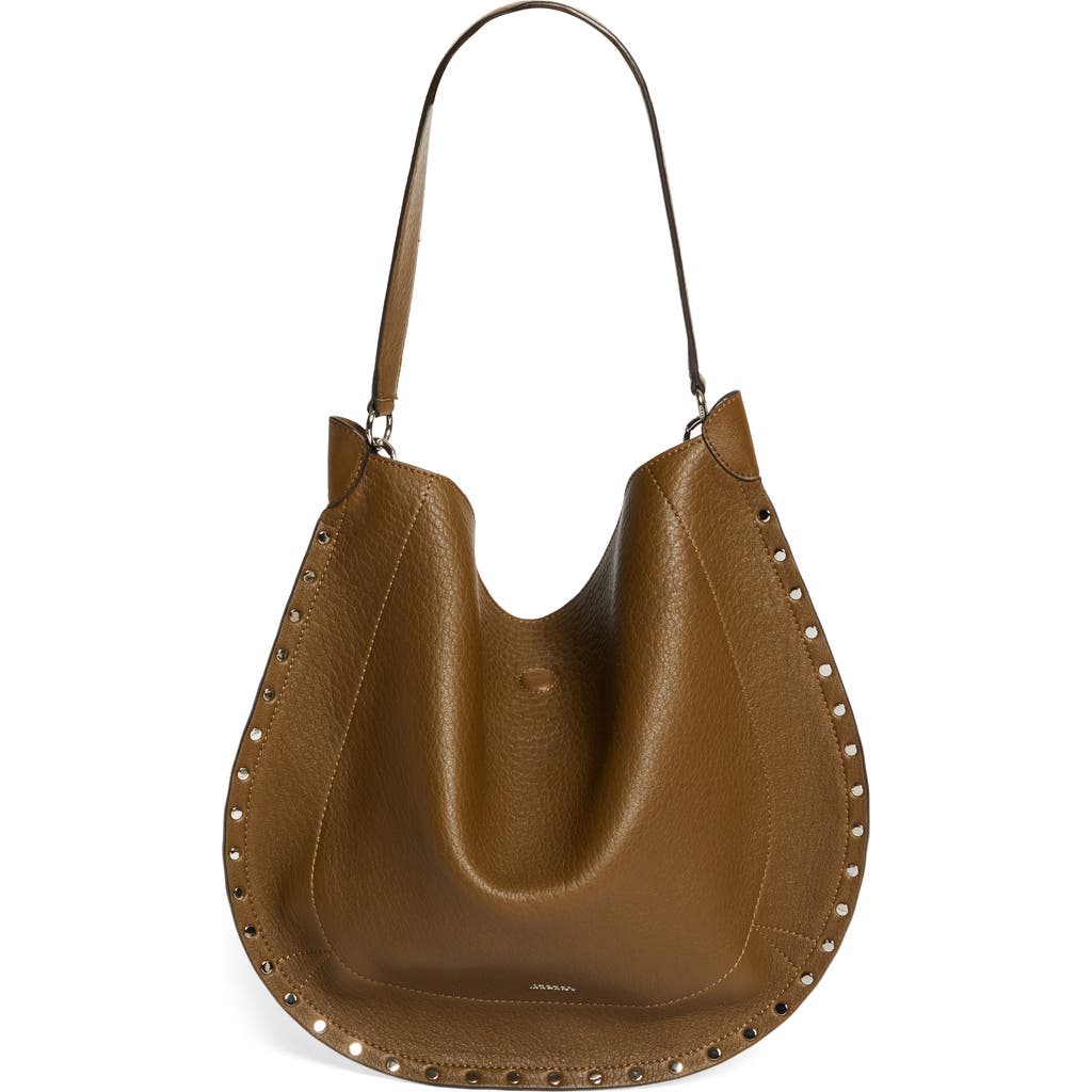 Isabel Marant Oskan Bubble Soft Leather Hobo Bag In Brown