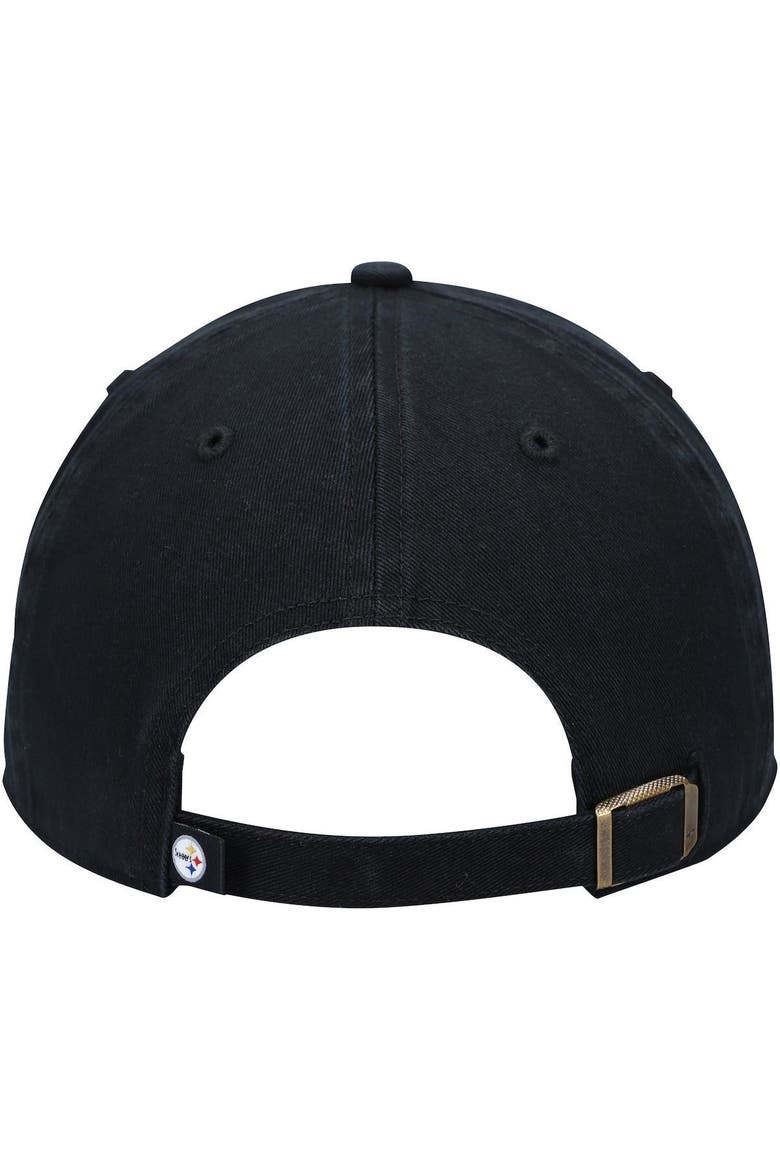 Men's '47 Pittsburgh Steelers Clean Up Alternate Adjustable Hat, Alternate, color, BLACK