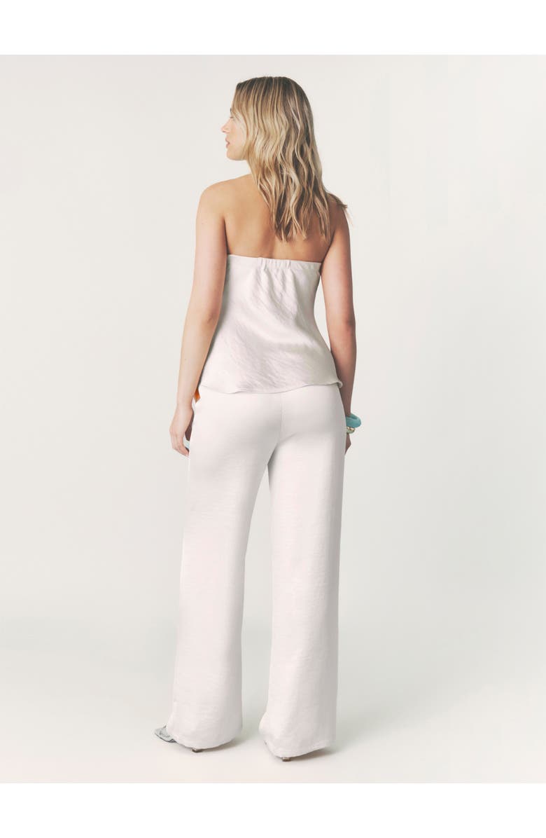 Six Stories Cleo Tie Waist Satin Pants, Alternate, color, Oyster