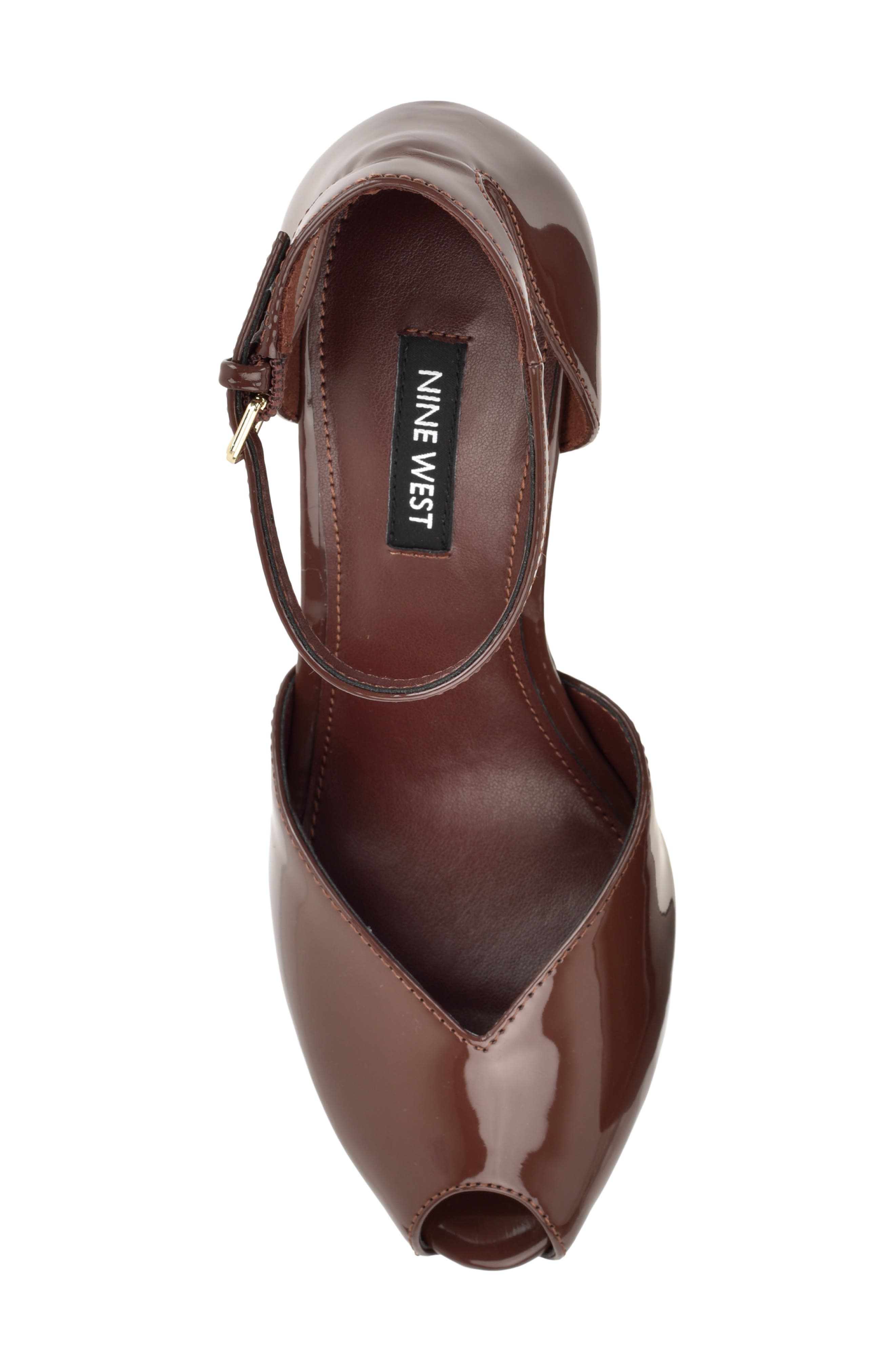 Keela Platform Ankle Strap Pump, Alternate, color, BROWN