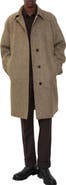 Burberry Long Herringbone Wool Dual Burberry Car Coat