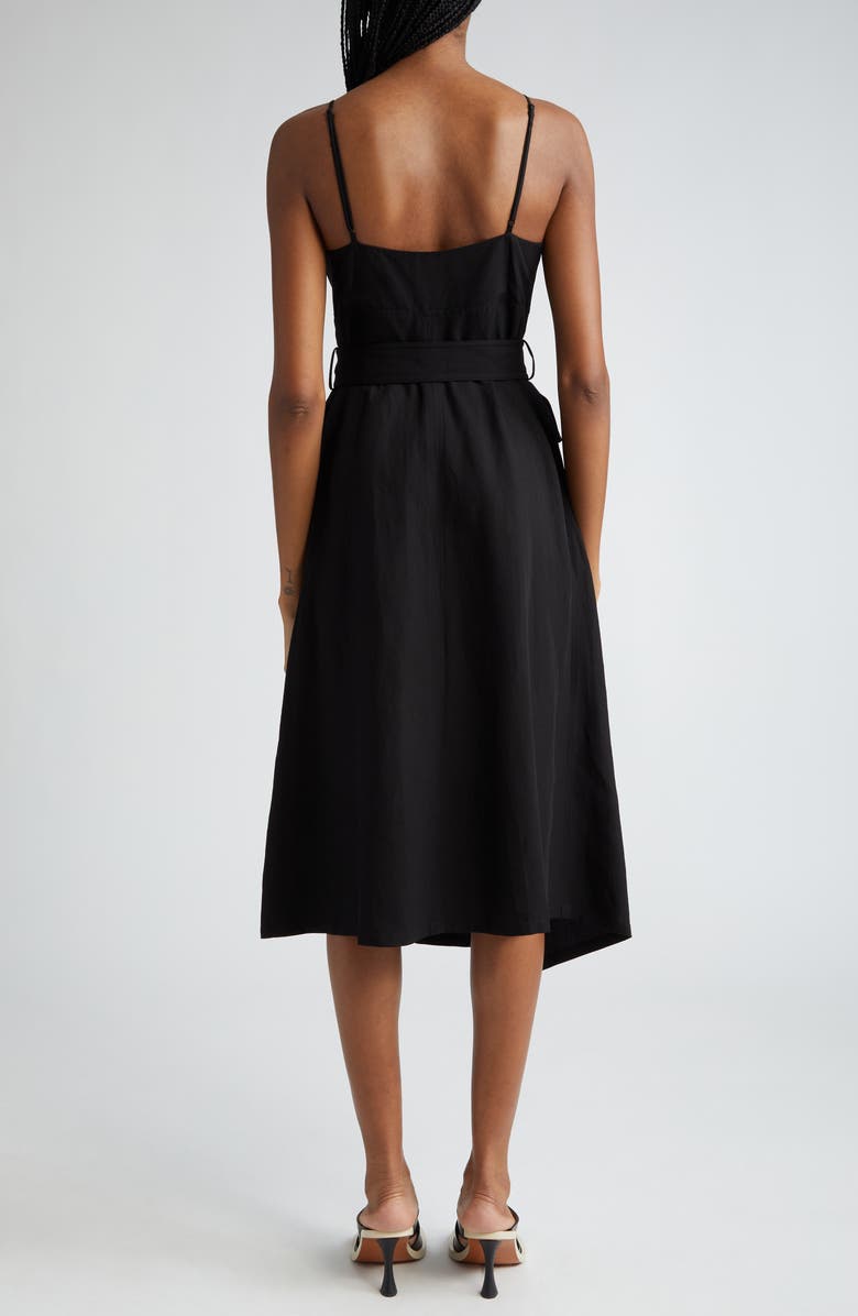 A.L.C. Jacquelyn Belted Asymmetric Dress, Alternate, color, Black