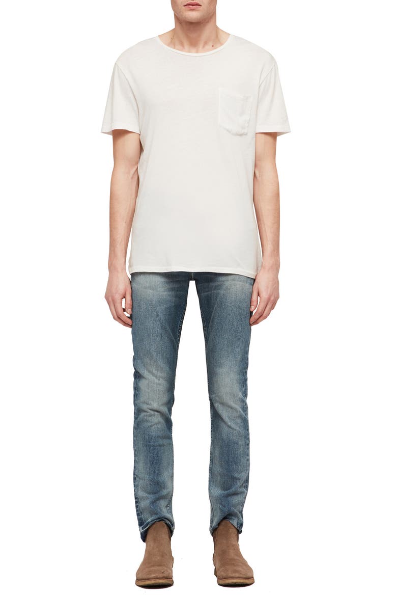 Cigarette Skinny Fit Jeans, Alternate, color, MID INDIGO