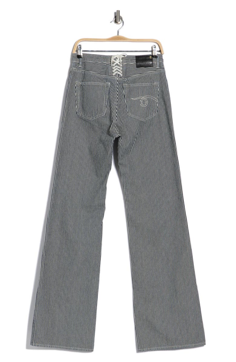 R13 Jane Flare Leg Jeans, Alternate, color, Rinse Indigo Railroad Blue