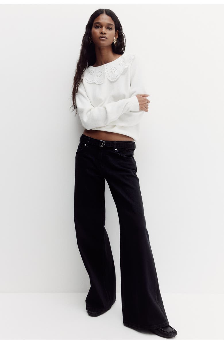 H&M Wide Ultra High Jeans, Alternate, color, 