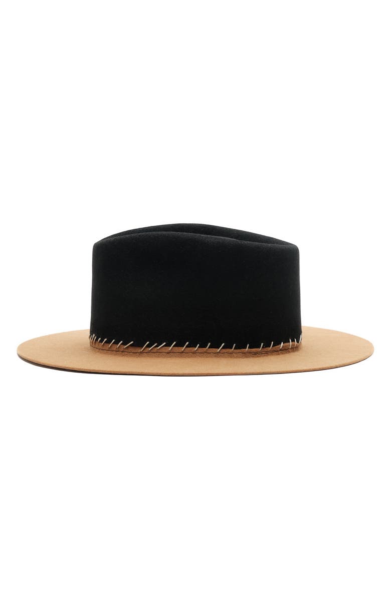 MODERN MONARCHIE Colorblock Wool Fedora, Alternate, color,