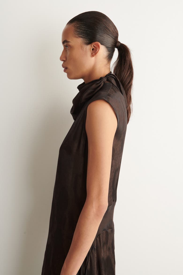Animal-jacquard Neck Scarf, Alternate, color, BROWN / ANIMAL PRINT