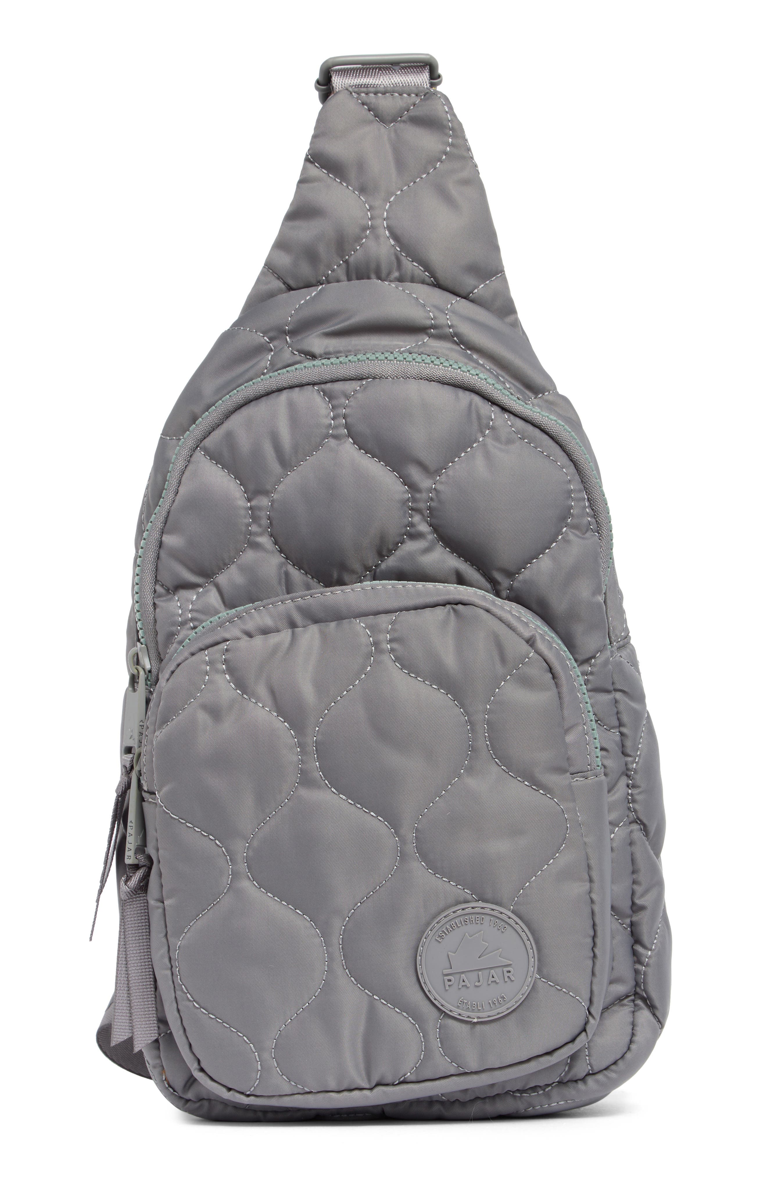 Pajar Quilted Sling Bag, Main, color, Grey