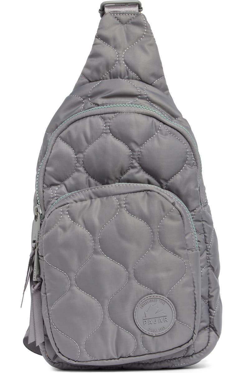 Pajar Quilted Sling Bag, Main, color, Grey