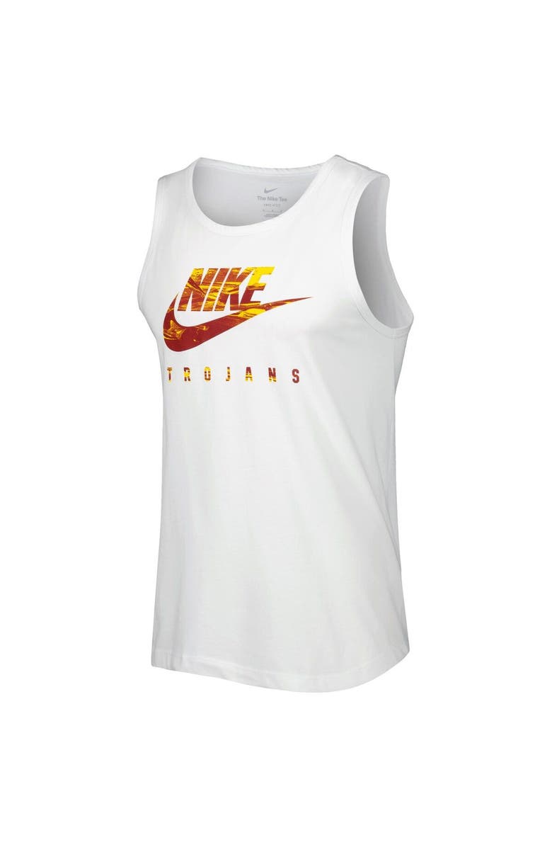 Nike Men's Nike White USC Trojans Spring Break Futura Performance Tank Top, Alternate, color,