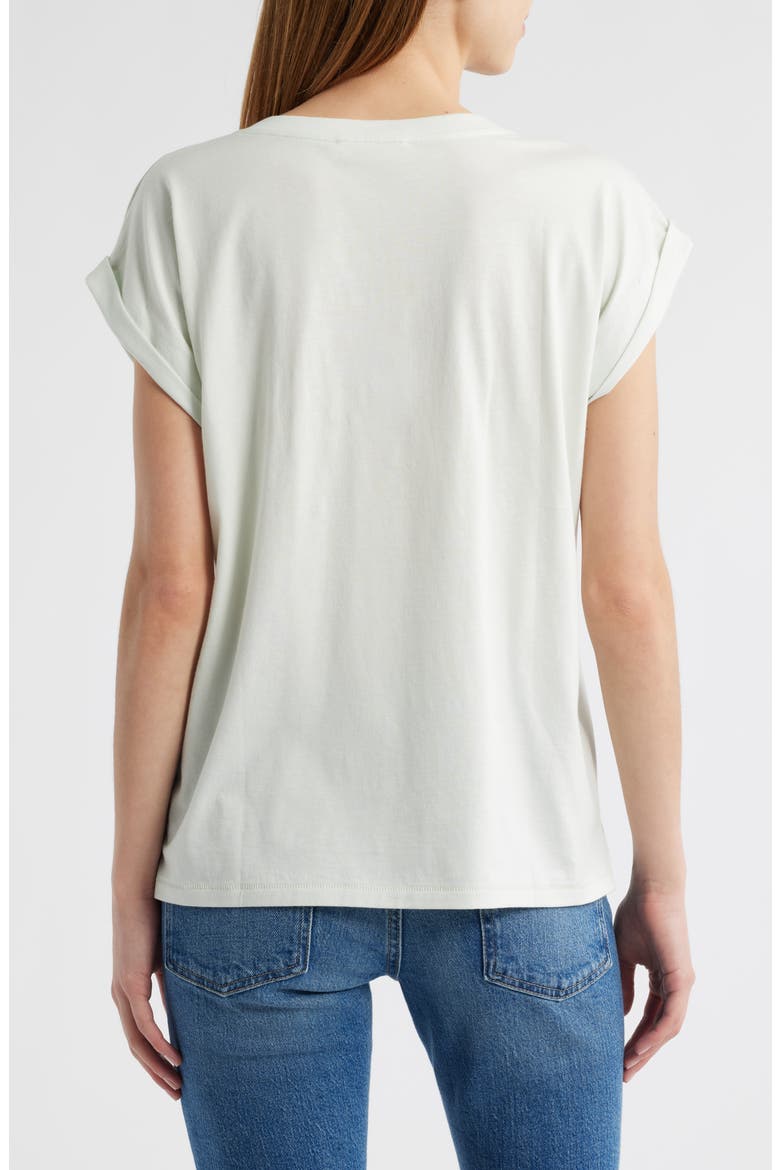 Easy Cotton V-Neck T-Shirt, Alternate, color, SOFT MINT