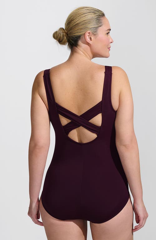 Lands' End Slender Suit Carmela One Piece Swimsuit