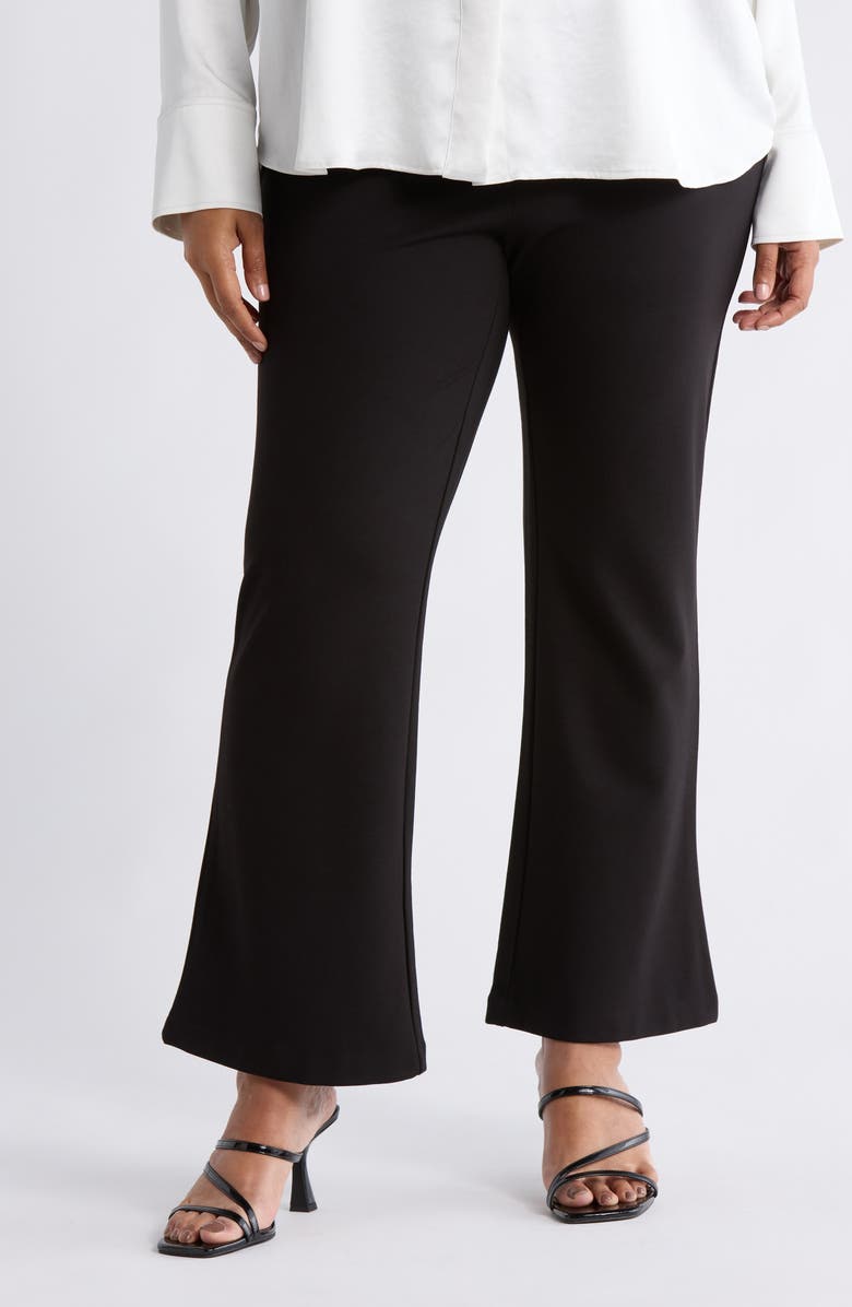 T Tahari Flare Leg Pants, Main, color, Black