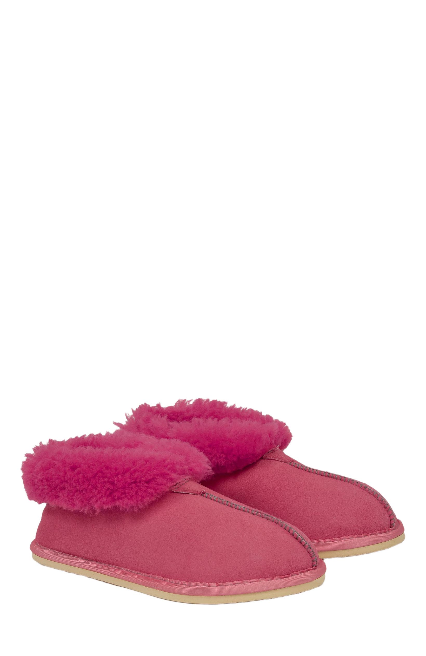 Celtic 
Co. Ladies
 Shearling Bootee Slippers, Main, color, Raspberry