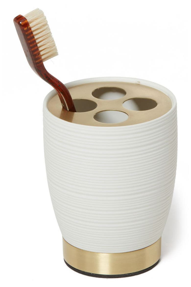 Texture Toothbrush Holder, Alternate, color, WHITE