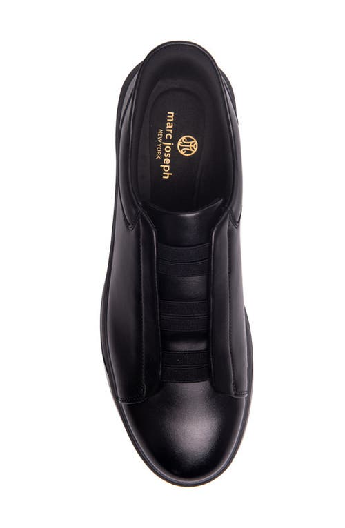 Marc Joseph New York Allen Street Hands Free Technology Lightweight Leather Sneaker In Black