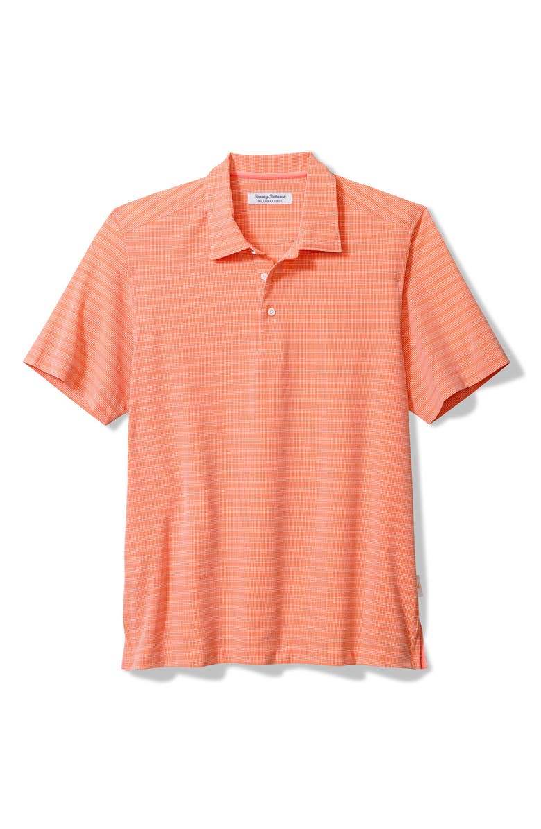 Tommy Bahama Bahama Coast Scala Stripe Polo, Main, color, Ember Red