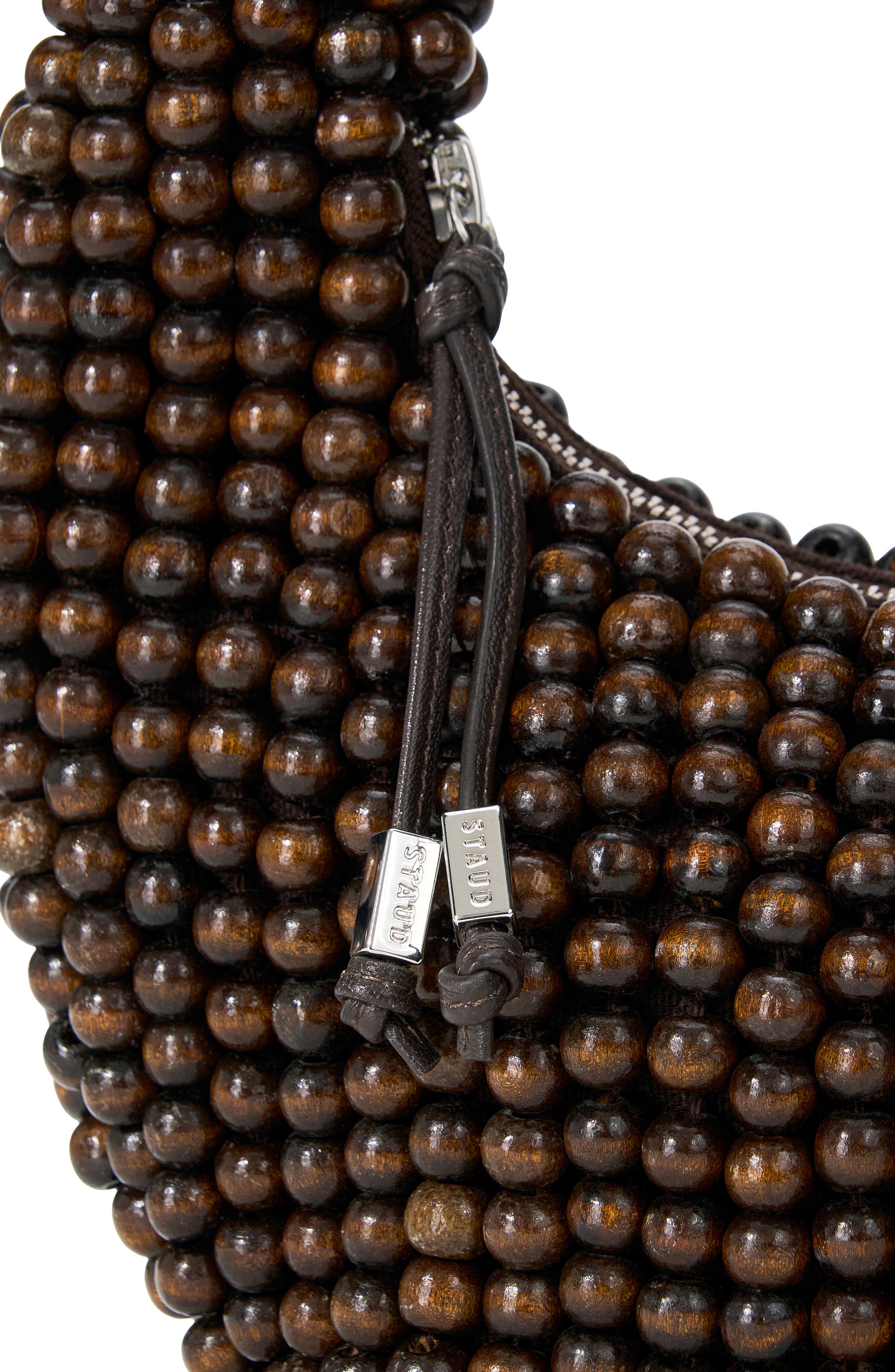 Reef Beaded Bag, Alternate, color, DARK BROWN