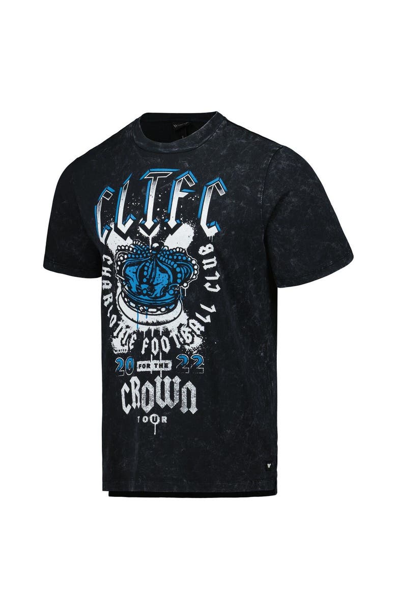 THE WILD COLLECTIVE Men's The Wild Collective  Black Charlotte FC Concert T-Shirt, Alternate, color, Black