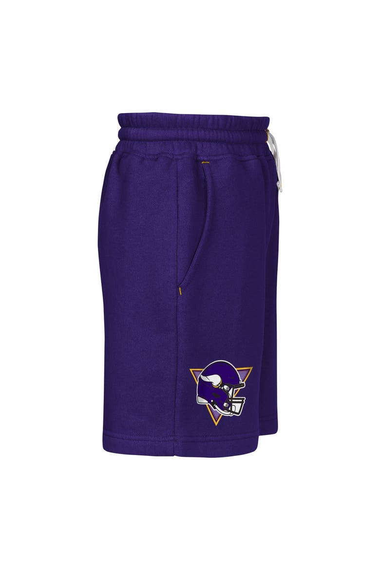Youth Outerstuff  Purple Minnesota Vikings Audible Fleece Shorts, Alternate, color, Purple