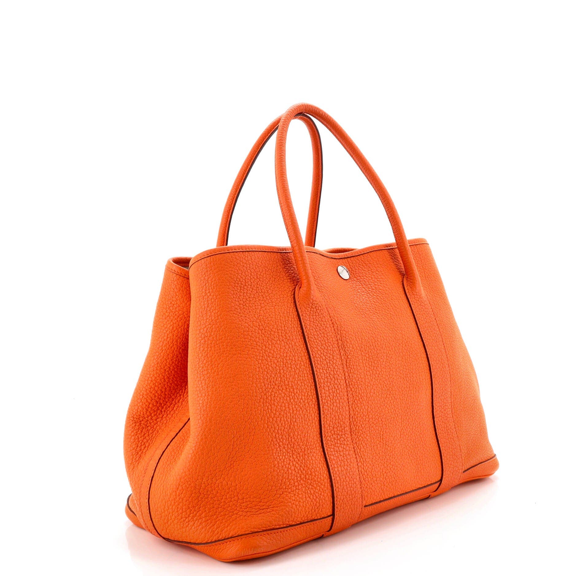 Pre-Owned Hermes Garden Party Tote Leather 36, Alternate, color, Orange H